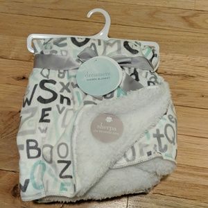 Sherpa lined baby blanket